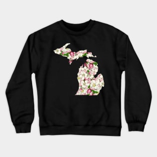 Michigan in Flowers Crewneck Sweatshirt